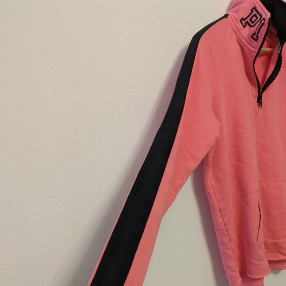 Victoria's Secret PINK Quarter Zip Logo Jacket - Picture 4 of 9